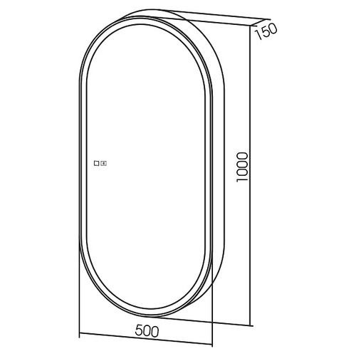 Зеркальный шкаф в ванную с подсветкой Silver Mirrors Soho-7 500х1000 (Bluetooth, сенсорный выключатель) LED-00002517