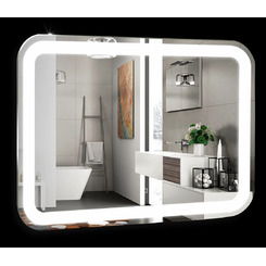 Зеркало в ванную с подсветкой Silver Mirrors Аллюр 915х685 (сенсорный выключатель) LED-00002531