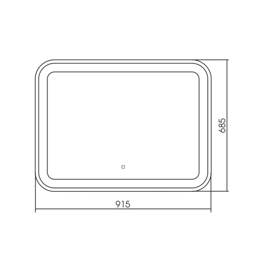 Зеркало в ванную с подсветкой Silver Mirrors Аллюр 915х685 (сенсорный выключатель) LED-00002531