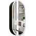 Зеркальный шкаф в ванную с подсветкой Silver Mirrors Soho - BLACK 500х1000 - 3.1 (ЖК-часы, подогрев, сенс. выключатель) LED-00002612