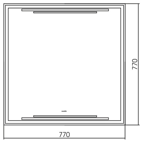Зеркало в ванную с подсветкой Silver Mirrors Атриум 770х770 (бесконтактный сенсор) LED-00002640