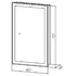 Зеркальный шкаф в ванную с подсветкой Silver Mirrors Hamburg-BLACK 462х762 (мех. выключатель, реверс.крепление) LED-00002669