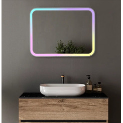 Зеркало в ванную с подсветкой Silver Mirrors Stiv neo-RGB 915х685 (cенсорный выключатель, мульти-цвет) LED-00002888