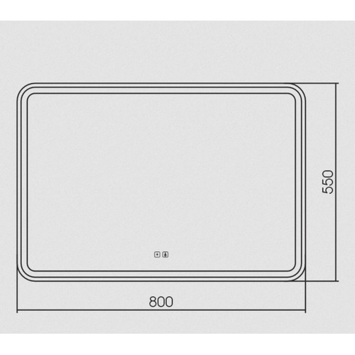 Зеркало в ванную с подсветкой Silver Mirrors Давид-RGB 800х550 (cенсорный выключатель, мульти-цвет) LED-00002890