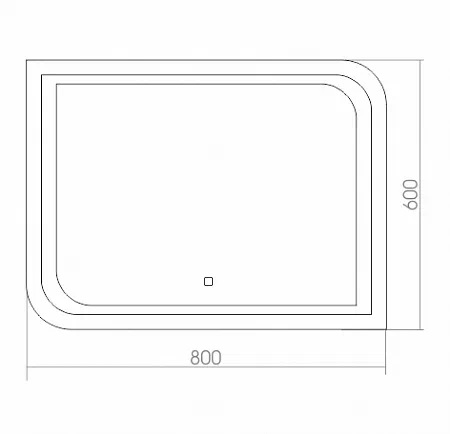 Зеркало Silver Mirrors Персей 800х600 (Сенсорный выключатель) ФР-00000949