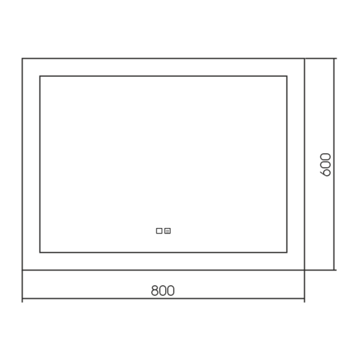 Зеркало Silver Mirrors Норма - 2 800х600 (подогрев, сенсорный выключатель) ФР-00001040