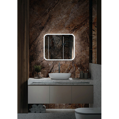 Зеркало Silver Mirrors Стив 800х680 - 4 (часы, сенсорный выключатель) ФР-00001394