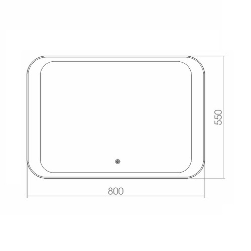 Зеркало Silver Mirrors Индиго 800х550 (LED-подсветка, сенсорный выключатель) ФР-00001410