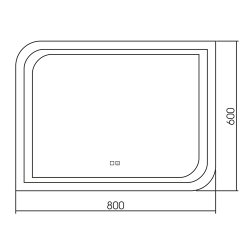 Зеркало Silver Mirrors Персей 800х600 - 2 (подогрев, сенсорный выключатель) ФР-00001763
