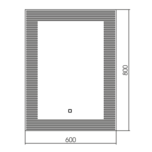 Зеркало Silver Mirrors Barcode 600х800 (Сенсорный выключатель) ФР-00002132