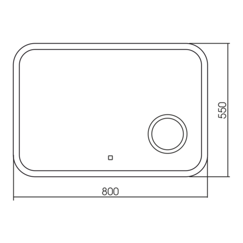 Зеркало Silver Mirrors Эльза 800х550 (сенсорный выключатель) ФР-00002156