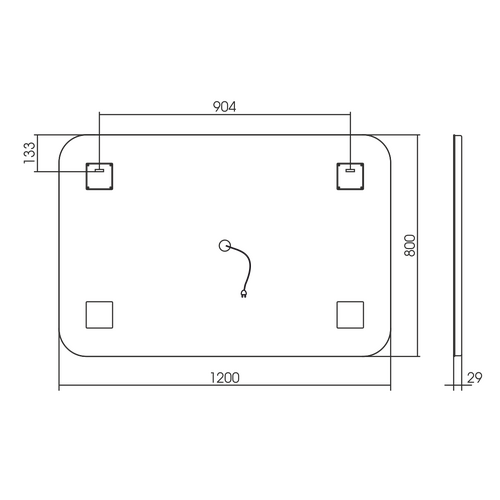 Зеркало Silver Mirrors Стив 1200х800 - 2 (двойной подогрев, сенсорный выключатель) ФР-00002225