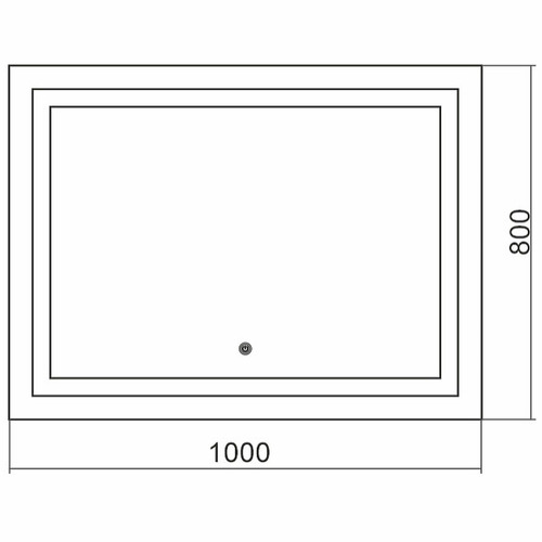 Зеркало Silver Mirrors Ливия 1000х800 - 2 (двойной подогрев, сенсорный выключатель) ФР-00002240