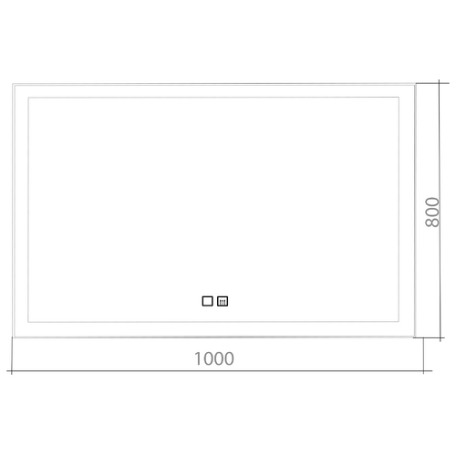 Зеркало Silver Mirrors Сантана 1000х800 - 2 (сенсорный выключатель, двойной подогрев) LED-00002260