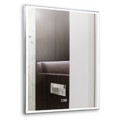 Зеркало Silver Mirrors Сантана 600х800 - 2 вертикальное (сенсорный выключатель, подогрев) LED-00002286