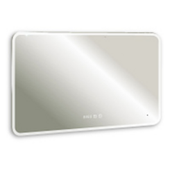 Зеркало Silver Mirrors Стив 1200х800 - 3 (двойной подогрев, часы, сенсорный выключатель) LED-00002321