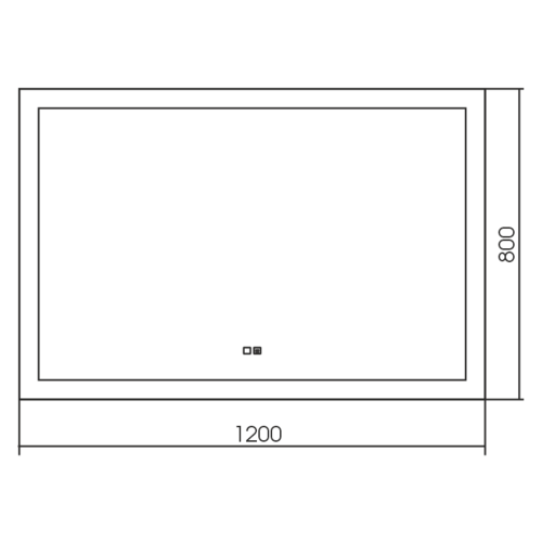 Зеркало Silver Mirrors Норма 1200х800 - 2 (двойной подогрев, сенсорный выключатель) LED-00002338