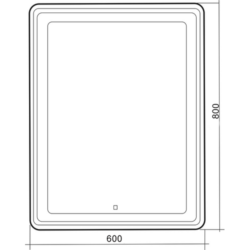 Зеркало Silver Mirrors Мальта-лофт 600х800 (сенсорный выключатель, рама пластик) LED-00002353