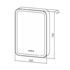 Зеркало-шкаф Silver Mirrors Фиджи 50 с часами и сменой цвета LED-00002361