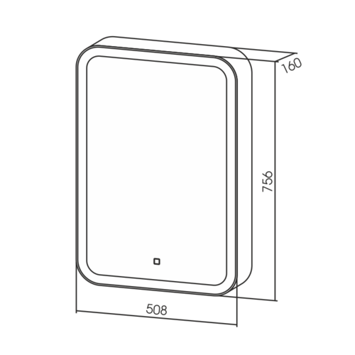 Зеркало-шкаф Silver Mirrors Фиджи 50 (500х750 R-78) LED-00002362
