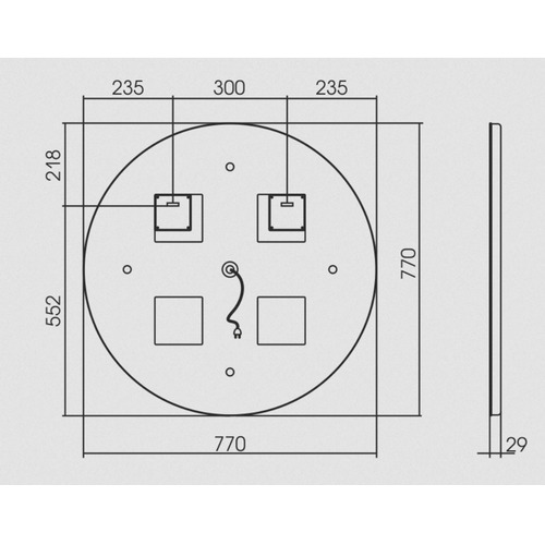 Зеркало Silver Mirrors PERLA NEO-2 D770 Сенсорный выключатель+ ПОДОГРЕВ LED-00002420
