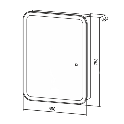 Зеркало-шкаф Silver Mirrors Фиджи Flip 50 (500х750 R-78) LED-00002471