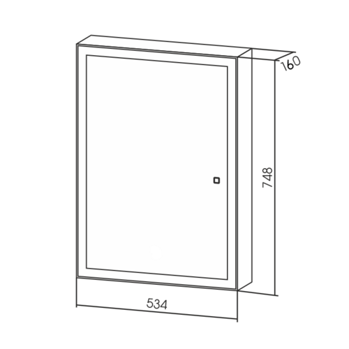 Зеркало-шкаф Silver Mirrors Киото flip 50 LED-00002473