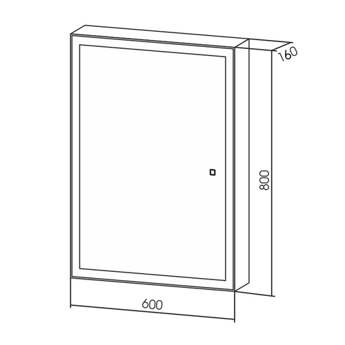 Зеркало-шкаф Silver Mirrors Киото Flip 60 (600х800) LED-00002474