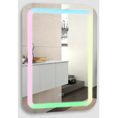 Зеркало Silver Mirrors Malta-RGB 550х800 (сенсорный выключатель, мульти-цвет) LED-00002511