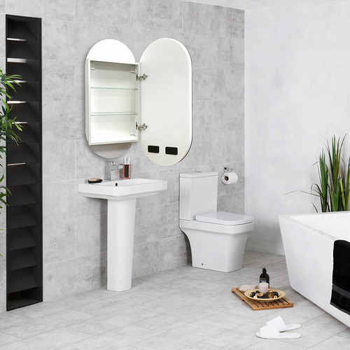 Зеркало-шкаф Silver Mirrors Soho-WHITE 500х1000 прав. (сенсорный выключатель) LED-00002515