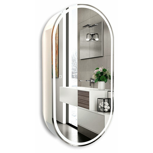 Зеркало-шкаф Silver Mirrors Soho-WHITE 500х1000 прав. (сенсорный выключатель) LED-00002515