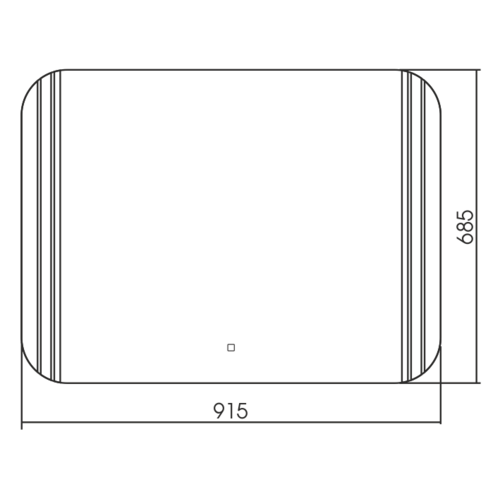 Зеркало Silver Mirrors Force 915х685 (сенсорный выключатель) LED-00002524