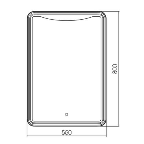 Зеркало Silver Mirrors Мали 550х800 мм (сенсорный выключатель) LED-00002534