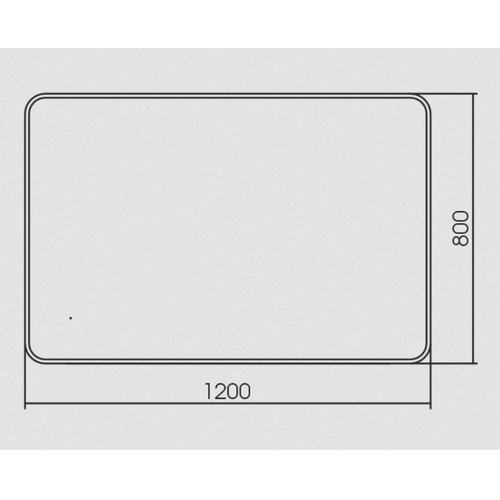 Зеркало Silver Mirrors Incanto-BLACK 1200х800 (бесконтактный сенсор) LED-00002570
