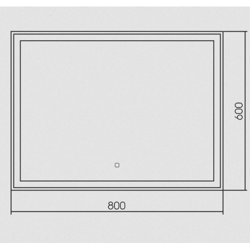 Зеркало Silver Mirrors Norma - Lite 800х600 (открытая подсветка, сенсорный выключатель) LED-00002595