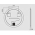 Зеркало Silver Mirrors Savanna - Lite D500 (открытая подсветка, сенсорный выключатель) LED-00002600