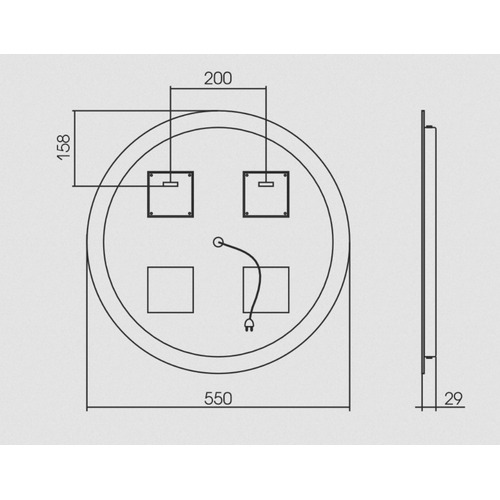 Зеркало Silver Mirrors Savanna RGB D550 (SMART-управление) LED-00002605