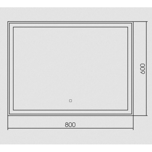 Зеркало Silver Mirrors NORMA NEO 600х800 вертикальное Сенсорный выключатель LED-00002609