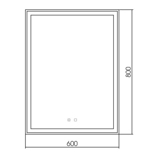 Зеркало Silver Mirrors Рига-VOICE 600х800 (голос.управление, подогрев, сенс. выключатель) LED-00002614