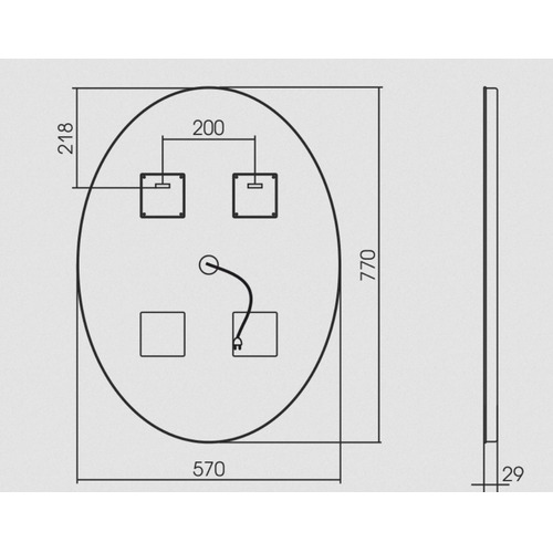 Зеркало Silver Mirrors Italia-RGB 570х770 (cенсорный выключатель, мульти-цвет) LED-00002619