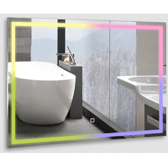 Зеркало Silver Mirrors Livia-RGB 800х600 (сенсорный выключатель, мультицвет) LED-00002638