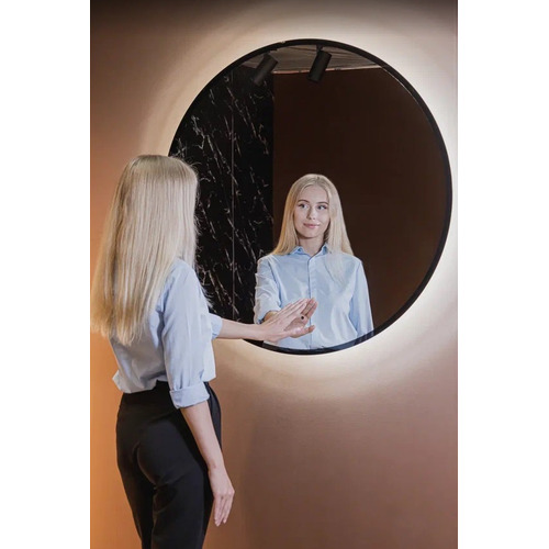 Зеркало Silver Mirrors Monaco-BLACK d1000 (бесконтактный сенсор, доп.упаковка) LED-00002769