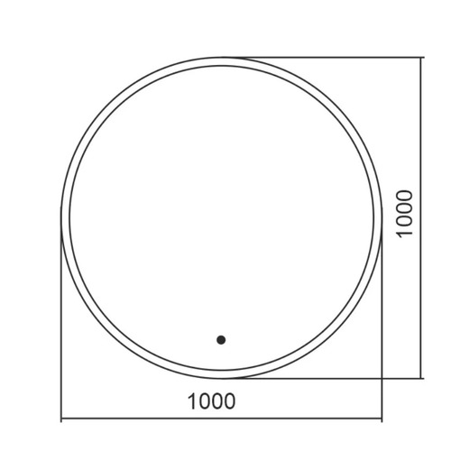 Зеркало Silver Mirrors Monaco-BLACK d1000 (бесконтактный сенсор, доп.упаковка) LED-00002769