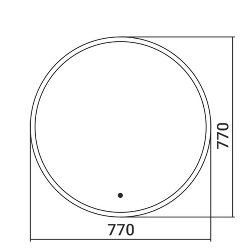 Зеркало Silver Mirrors Monaco-BLACK d770 (бесконтактный сенсор, доп.упаковка) LED-00002770