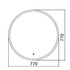 Зеркало Silver Mirrors Monaco-BLACK d770 (бесконтактный сенсор, доп.упаковка) LED-00002770