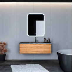 Зеркало Silver Mirrors Стив 600х800 - 4 (часы, сенсорный выключатель) LED-00002828