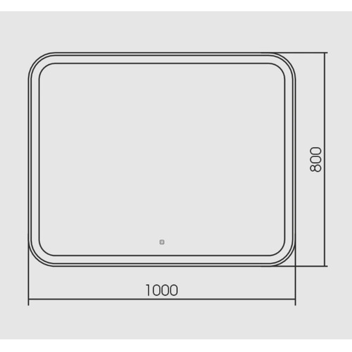 Зеркало Silver Mirrors Stiv neo-S 1000х800 (Сенсорный выключатель, бегущая подсветка) LED-00002887