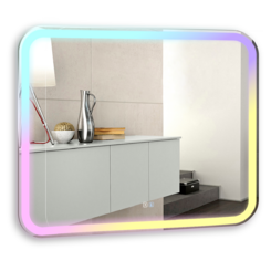 Зеркало Silver Mirrors Stiv neo-RGB 1000х800 (cенсорный выключатель, мульти-цвет) LED-00002889