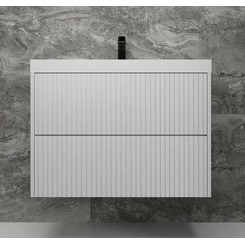 Тумба подвесная Style Line Стокгольм 80 Classic 80 (2 ящ.) белый рифленый софт Push ЛС-00002315