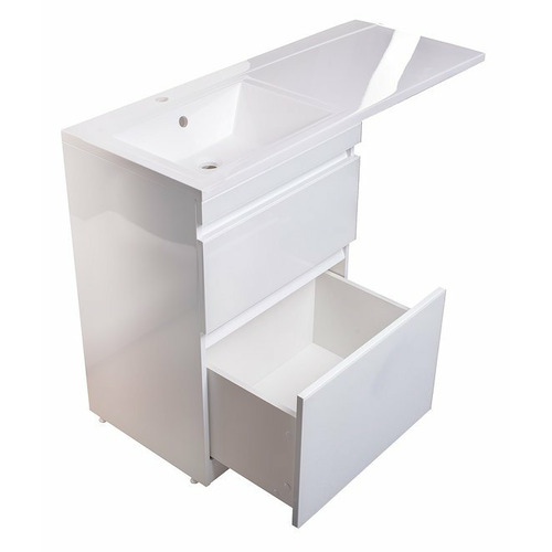 Тумба напольная Style Line Даймонд 120 glass Люкс белая Plus СС-00000559